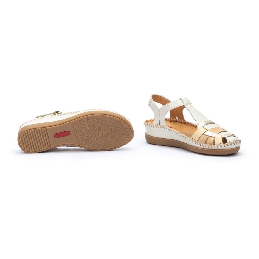 Women's Pikolinos CADAQUES Wedge Sandals White | NZ NQ10A83